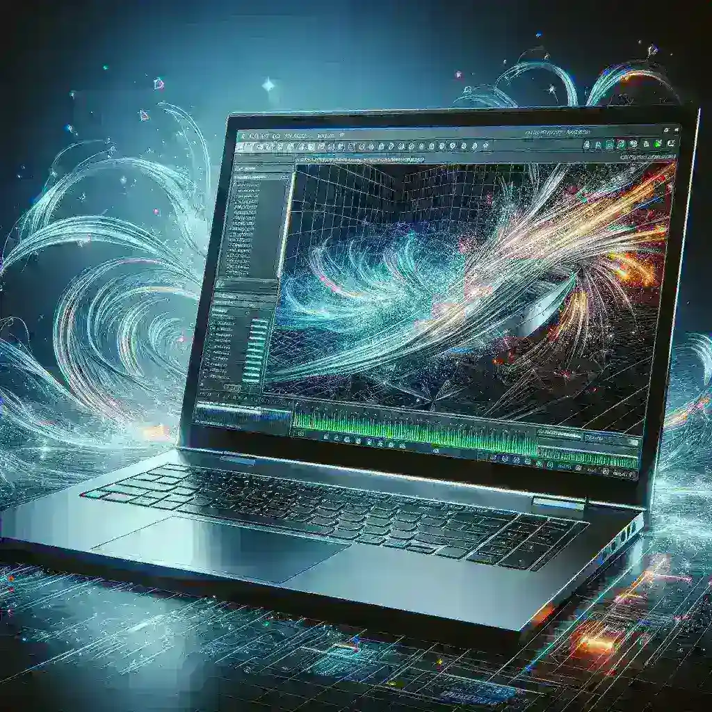 "Close-up of the Asus ProArt P16 laptop showcasing its sleek design, featuring a powerful Ryzen 9 AI CPU and RTX 5070 graphics card, ideal for enhancing creativity and productivity for digital artists and content creators."