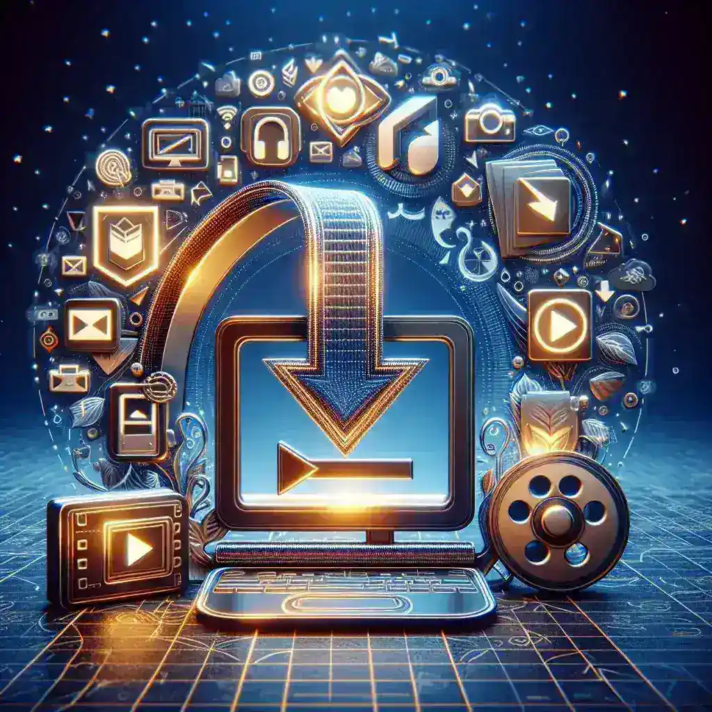 "Infographic showcasing top YouTube downloader tools for 2024, featuring user-friendly interfaces and key features, illustrating the best options for downloading videos from YouTube."