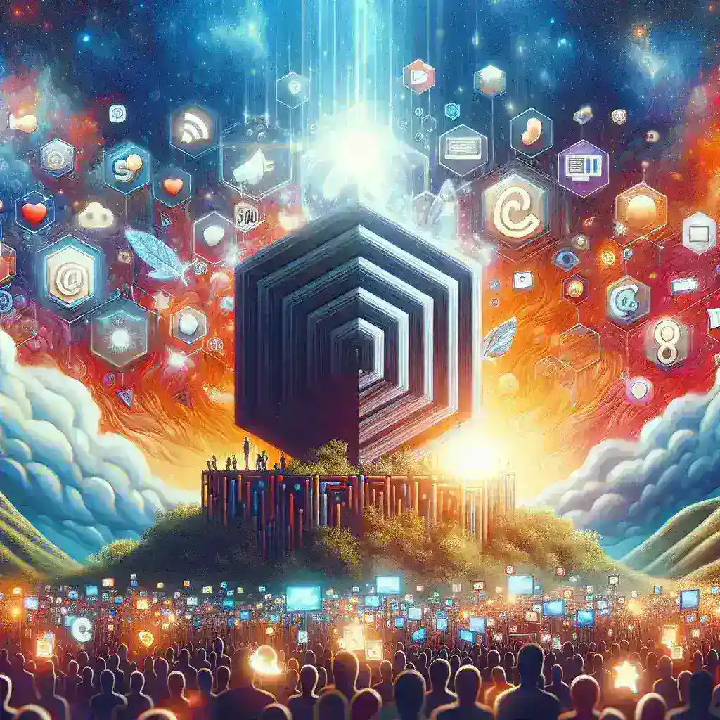 "Image depicting diverse content creators collaborating in a digital workspace, symbolizing the growth of the content creator economy valued at $50 billion, with a focus on professional guilds and community building."