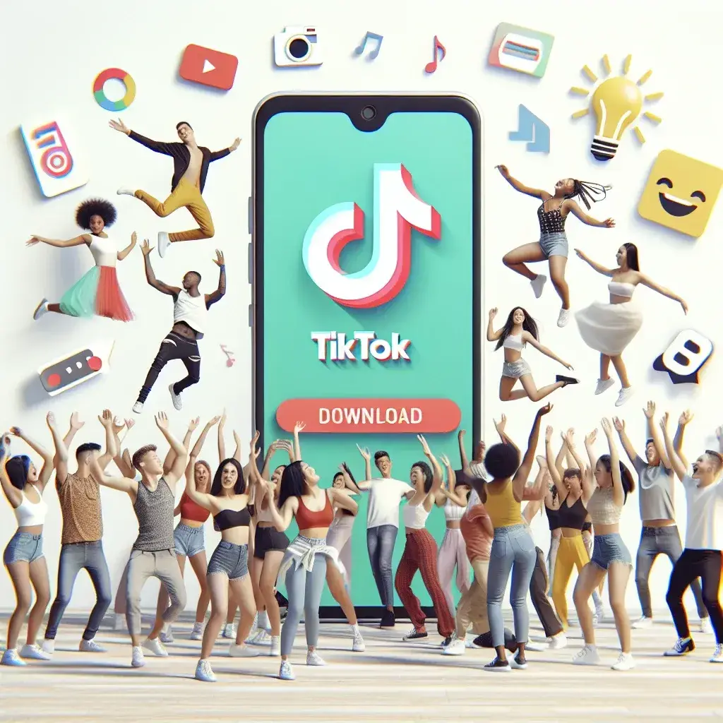 "Illustration of various TikTok video downloader tools on a smartphone screen, showcasing the ease of saving favorite TikTok content effortlessly, as discussed in the Ultimate Guide to TikTok Video Downloaders."
